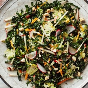 Recipe Corner: Kale Salad with Brussel Sprouts, Apples and Hazelnuts