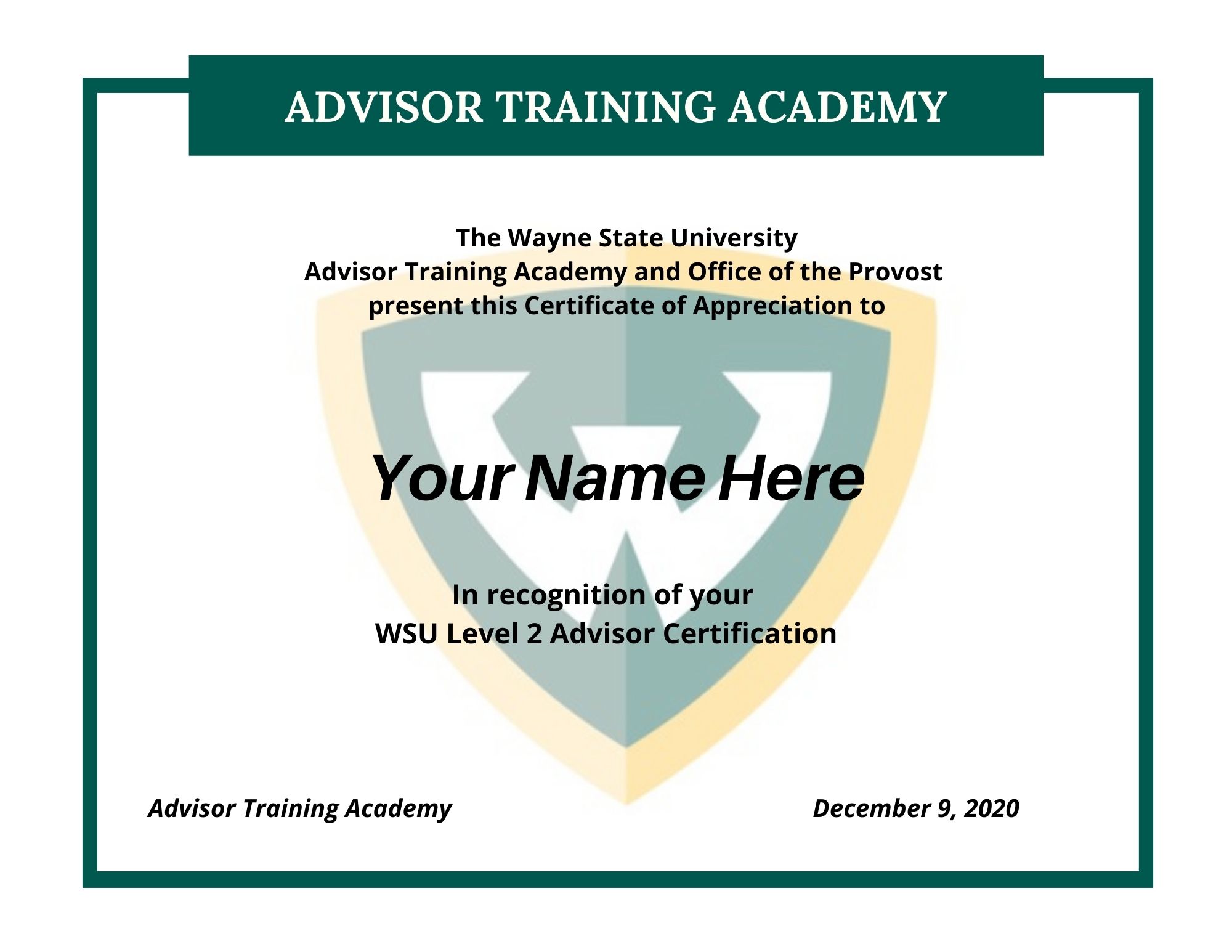 Level 2 Advisor Certification