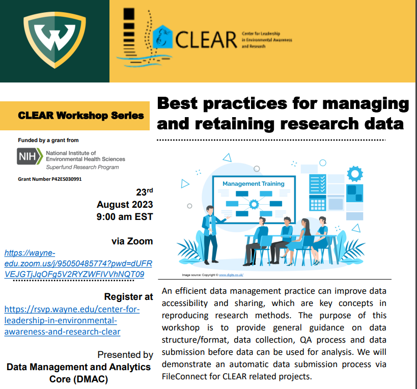 DMAC hosts workshop on best practices of data management