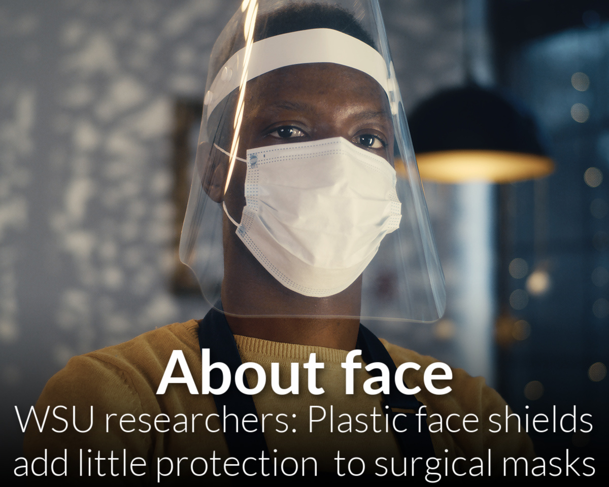 Plastic face shields add little protection to face masks, study finds