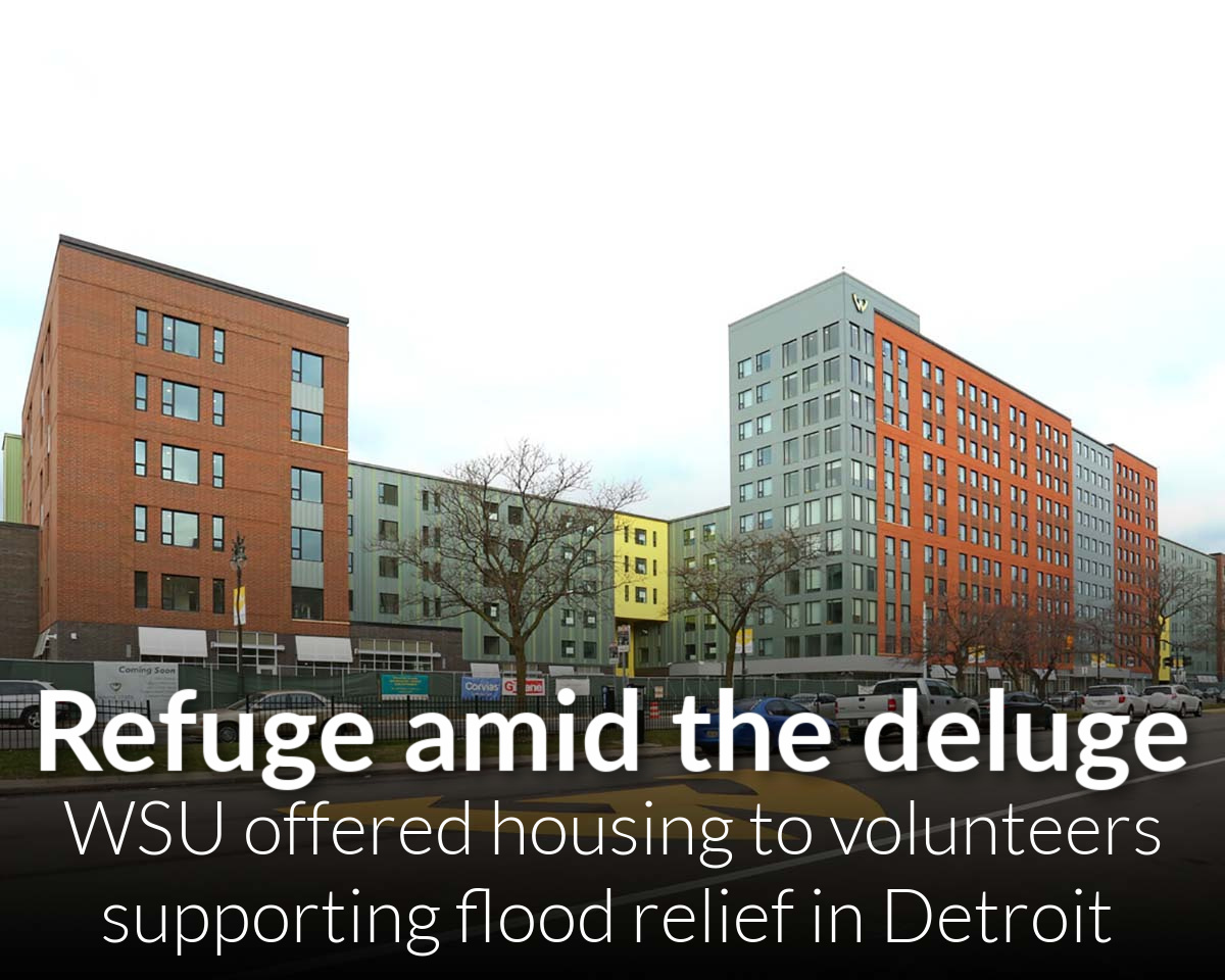 Wayne State offers housing to volunteers supporting flood relief, remediation in Detroit