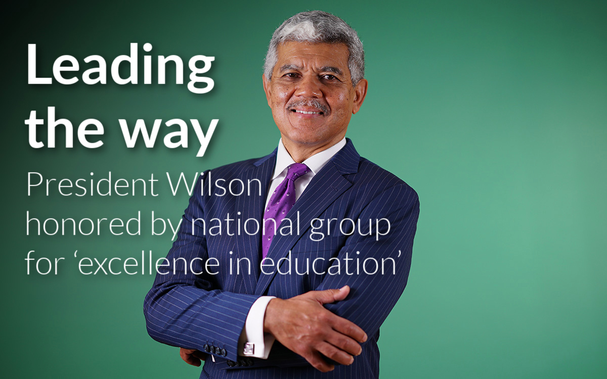 President Wilson honored by national organization for ‘excellence in education’