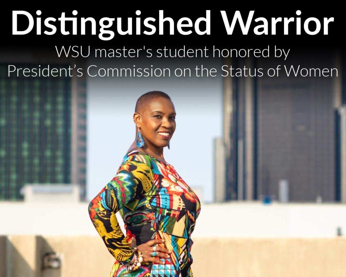 Master's student Kalimah Johnson receives Warrior of Distinction Award