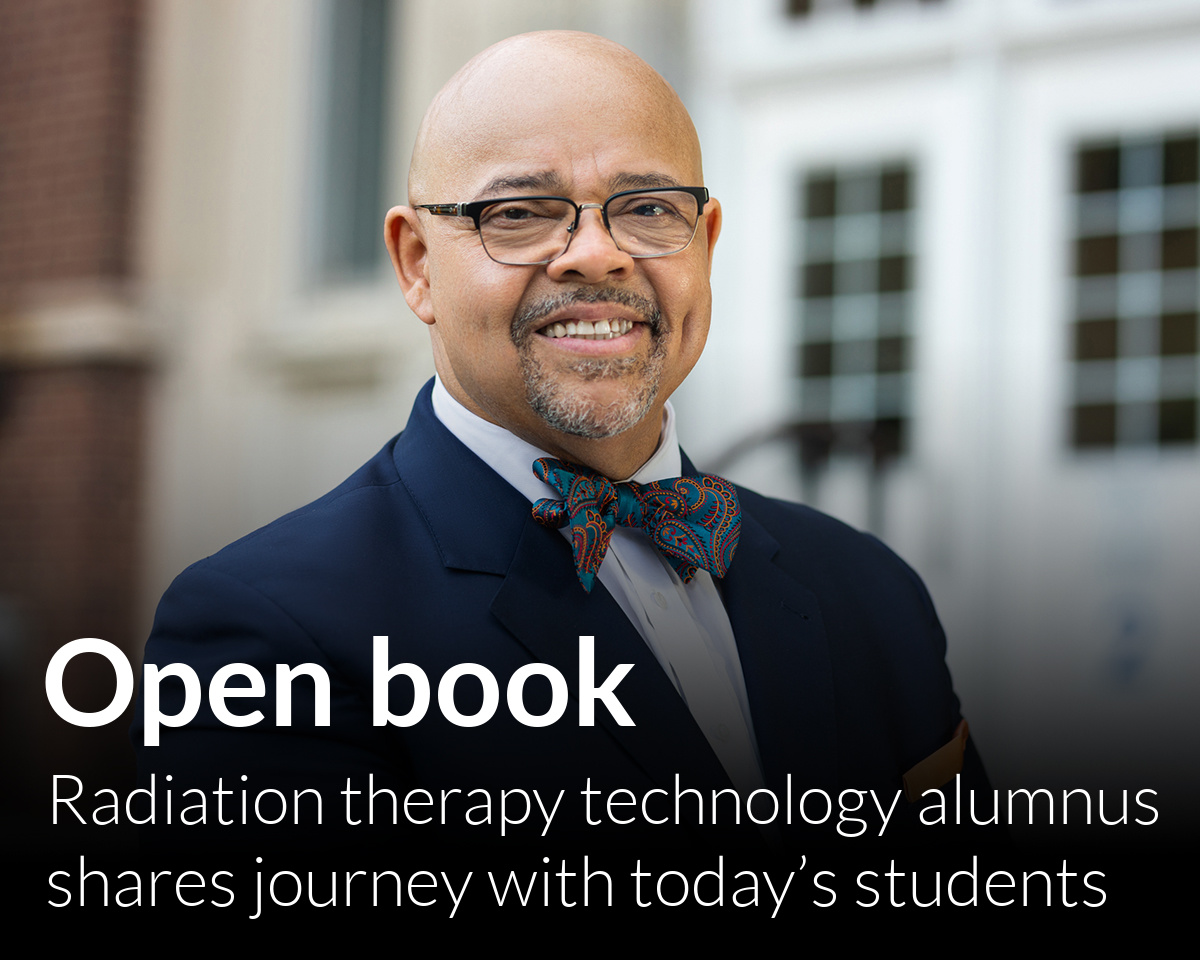 An open book: Radiation Therapy Technology alum Charles M. Washington ’87 shares his journey with today’s students