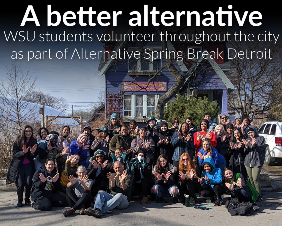 WSU students volunteer throughout the city as part of Alternative Spring Break Detroit