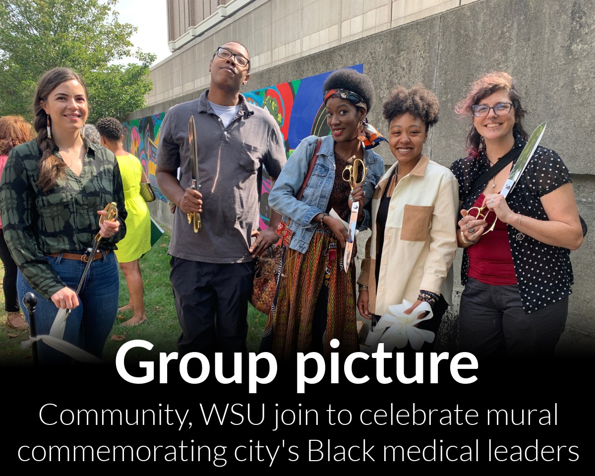 Community joins with WSU to celebrate mural commemorating Detroit's Black medical leaders