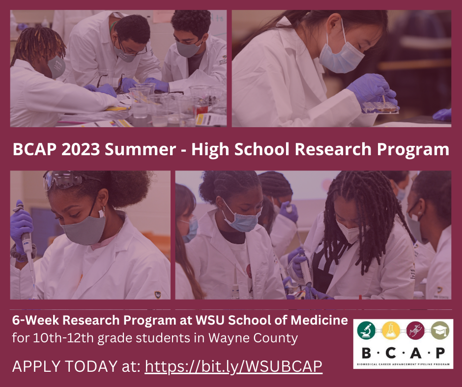 Apply now for summer research experience for high school students at School of Medicine