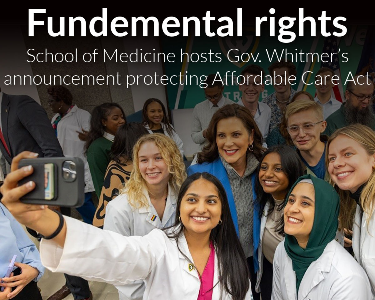 WSU School of Medicine hosts Gov. Whitmer’s announcement protecting Affordable Care Act, codifying legislation into Michigan law