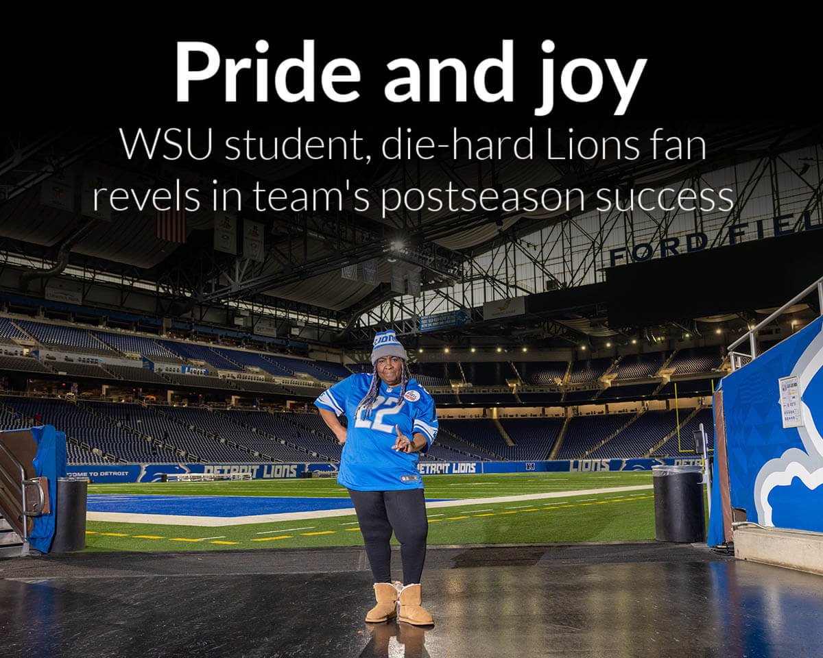 WSU student Denise Ford, 2022 Detroit Lions Fan of the Year, revels in team's banner season