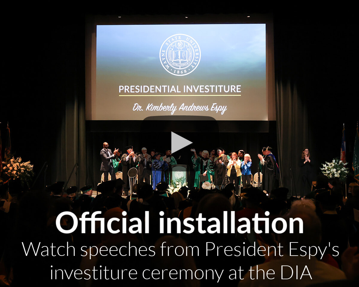 Watch: The investiture ceremony of Dr. Kimberly Andrews EspyThe investiture ceremony of Dr. Kimberly Andrews Espy, 13th president of Wayne State University