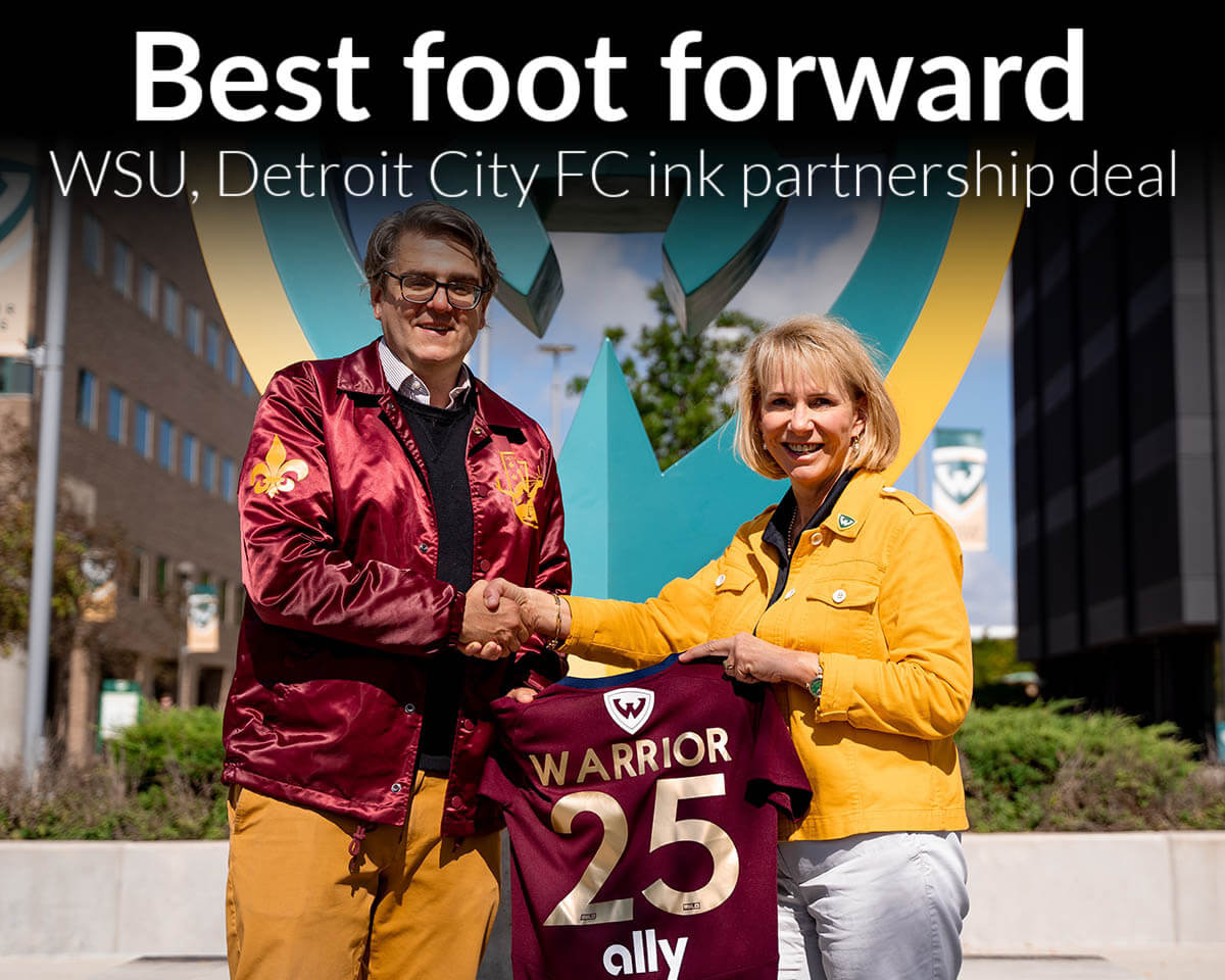 Wayne State University and Detroit City FC sign historic partnership agreement; collaboration will include back of jersey and benefits for WSU community