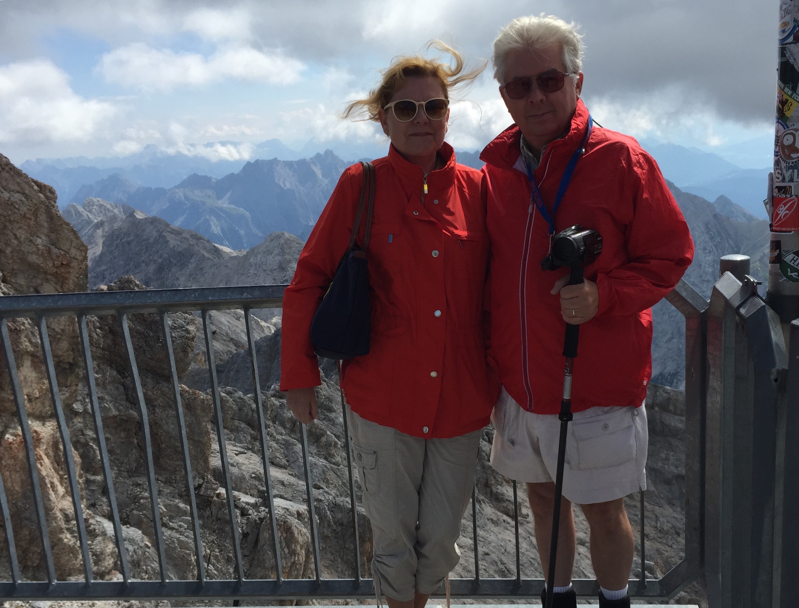 Don and Beate on top of the Zugspitze