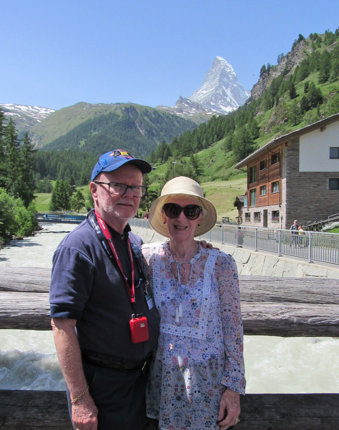 Ken and his wife Carol in Zermat, Switzerland in 2019