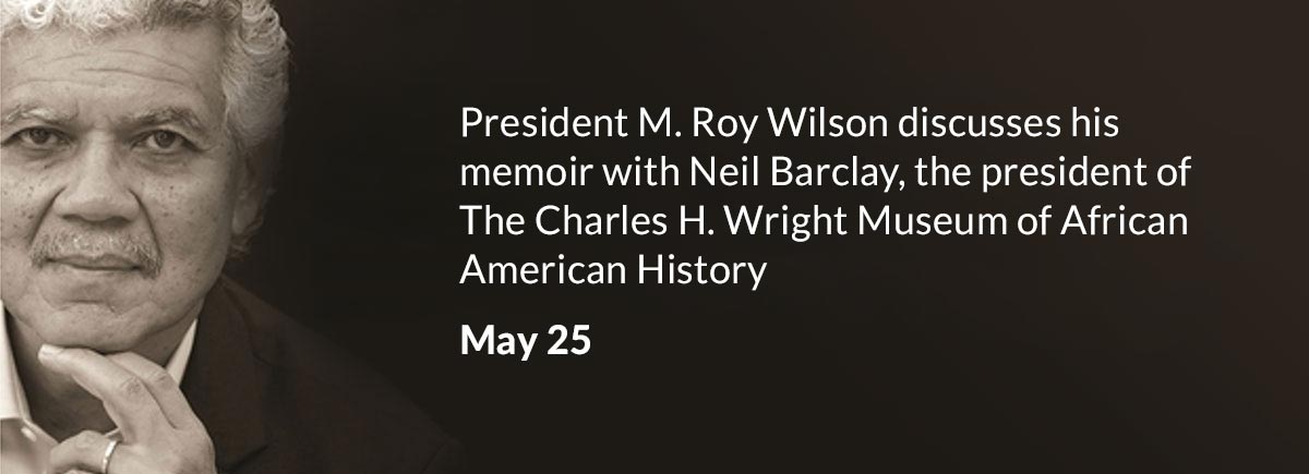 President Wilson discusses his memoir with the Charles Wright Museum President